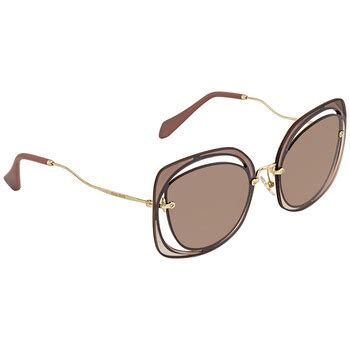 miu miu 54ss|Miu Miu MU 54SS 64 Gradient Brown Mirror Silver & Brown .